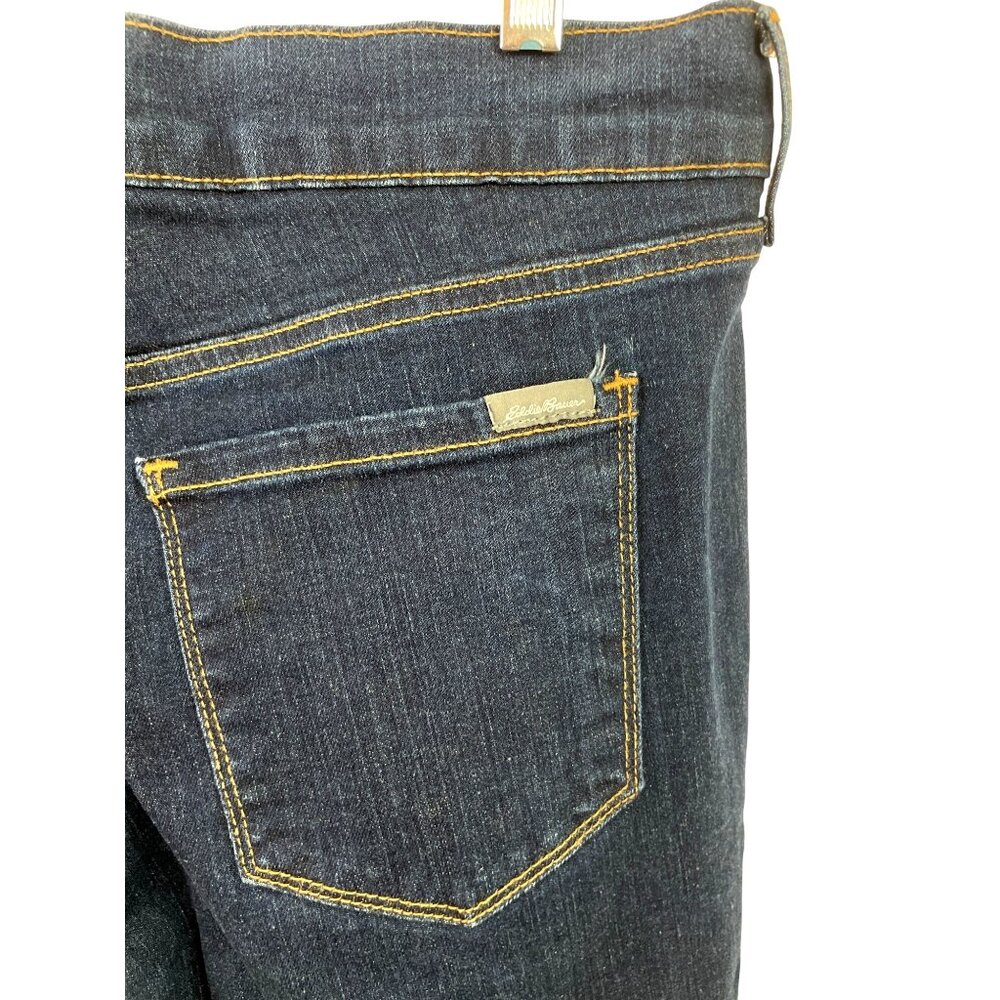Eddie Bauer Women’s Flannel Lined Slightly Curvy Jeans Straight - Size 12 - Picture 5 of 11